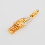 Dije San José 1.15g / 1 in Dos Oros Amarillo Blanco 18K