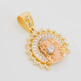 Dije Rostro Cristo 7.6g / 1 1/2 in Tres Oros 18K
