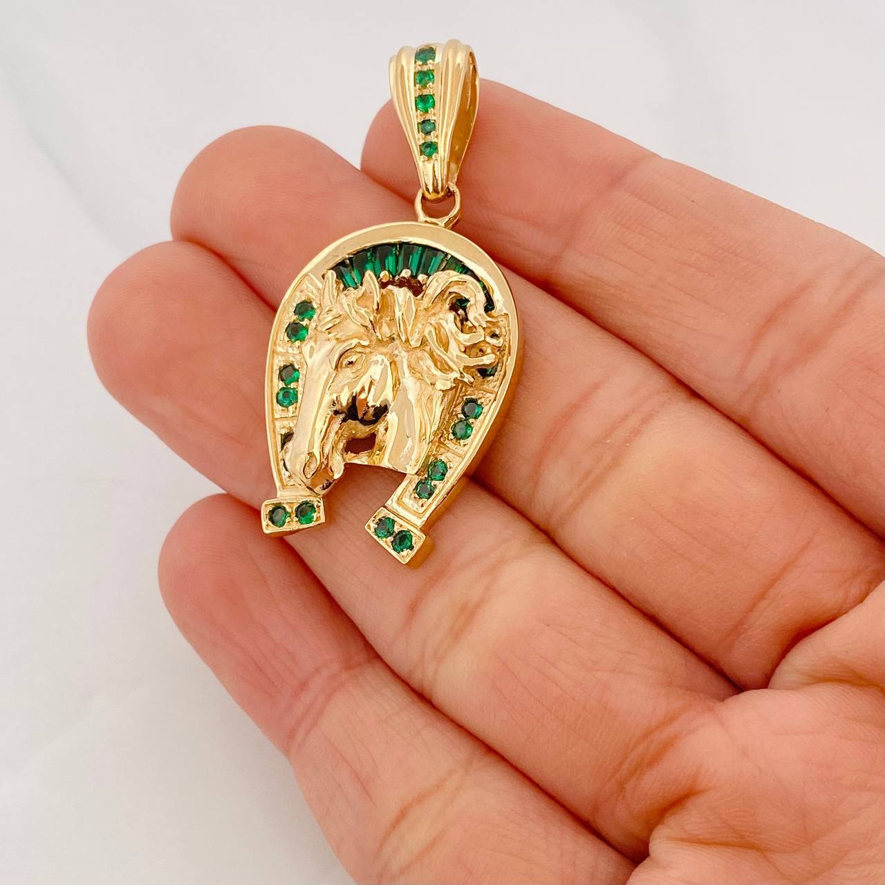 Dije Herradura Caballo 9.4g / 1 3/4 in Oro Amarillo 18K