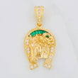 Pendant Horseshoe 9.25g / 1 3/4 in 18K Yellow Gold
