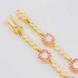 Pulso Halo Tennis 9.55g / 7 1/2 in / 2.72mm Oro Amarillo 18K