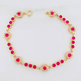 Bracelet Halo Tennis 8.65g / 7 in / 4.16mm Yellow Gold 18K