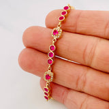 Bracelet Halo Tennis 8.65g / 7 in / 4.16mm Yellow Gold 18K