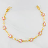 Bracelet Halo Tennis 9.55g / 7 1/4 in / 2.72mm Yellow Gold 18K