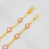 Bracelet Halo Tennis 9.55g / 7 1/4 in / 2.72mm Yellow Gold 18K