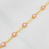 Bracelet Halo Tennis 9.55g / 7 1/4 in / 2.72mm Yellow Gold 18K