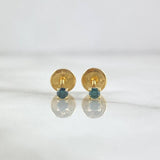 Topos Piedra 0.5gr / Diamantes Azules 8pts Oro Amarillo (Joya)