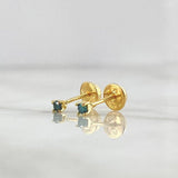 Topos Piedra 0.5gr / Diamantes Azules 8pts Oro Amarillo (Joya)