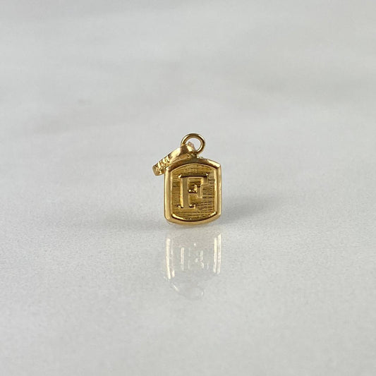 Dije Letra F 0.35 g / 1/2 in Oro Amarillo 18K