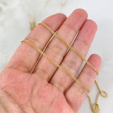Cadena Cubana 1.65gr / 17 3/4 in / 1.6mm Oro Amarillo +1 18K *