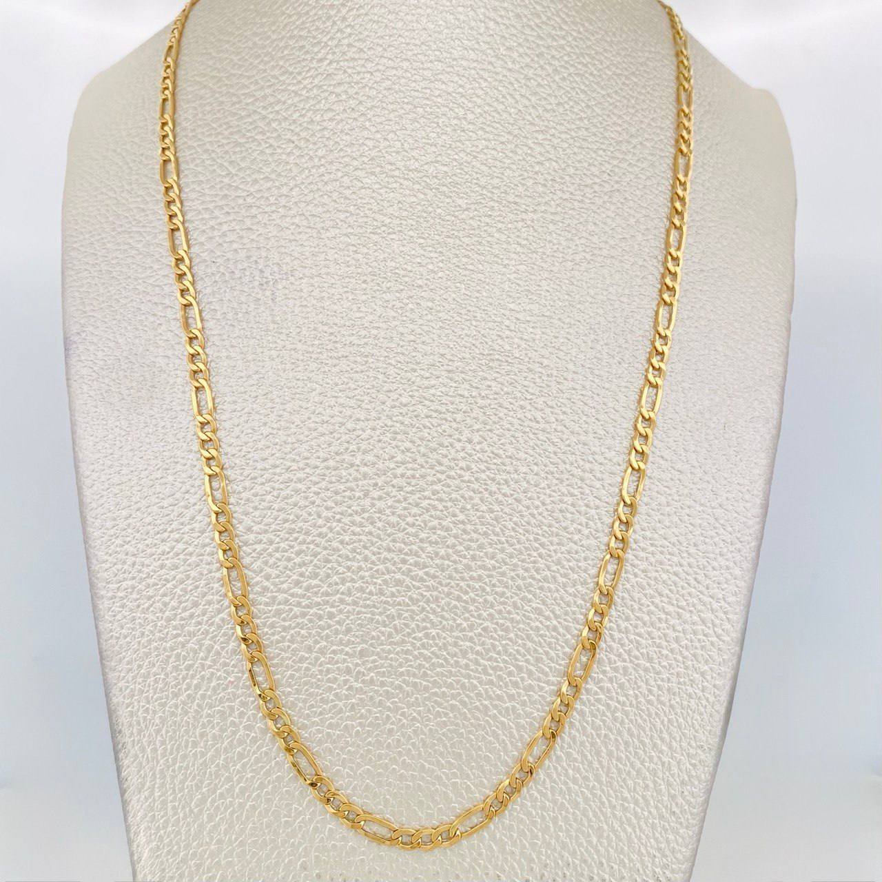 Cadena Fígaro 5.45g / 24 in / 3.35mm Oro Amarillo 18K