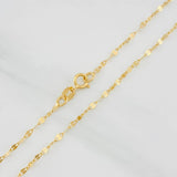 Cadena Flor Espejo 0.85g / 18 in / 1.71mm Oro Amarillo 18K