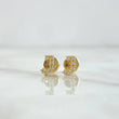 Topos Letra J 0.65gr / 6mm Circones blancos Oro Amarillo 18K
