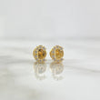 Topos Letra C 0.65gr / 6mm Circones Blancos Oro Amarillo 18K ©