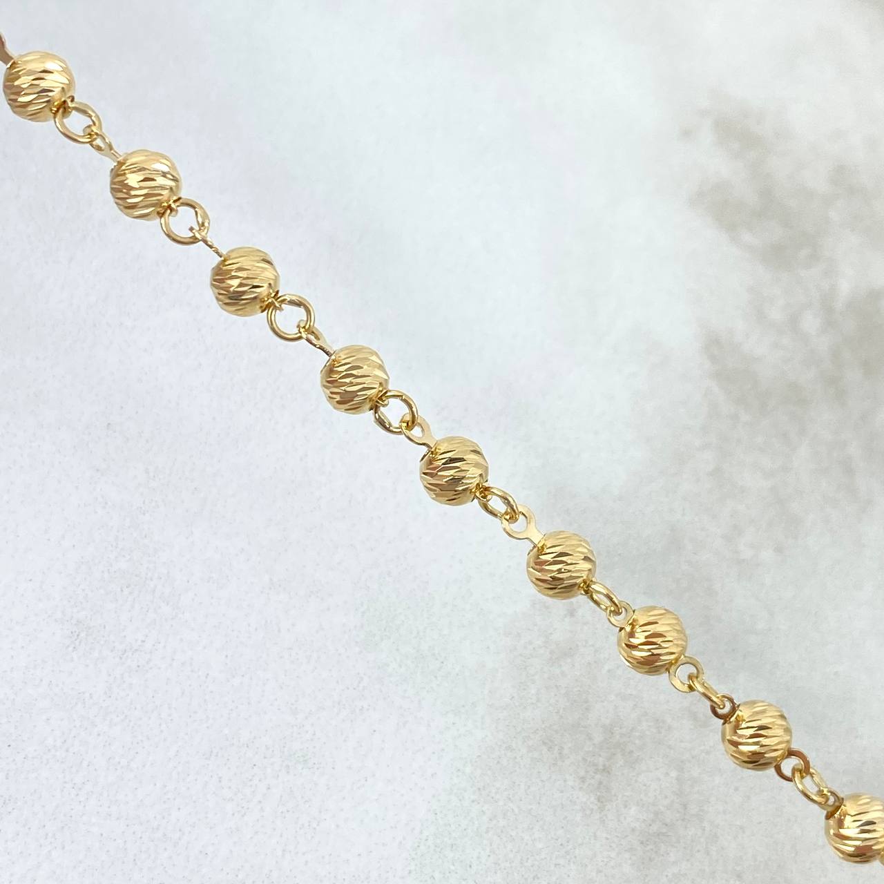 Bracelet Bracelet 4.55gr / 20cm / 4mm Diamond Cut 18K Yellow Gold