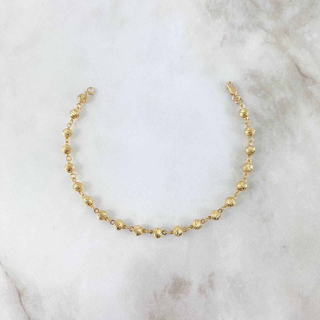 Bracelet Bracelet 4.55gr / 20cm / 4mm Diamond Cut 18K Yellow Gold