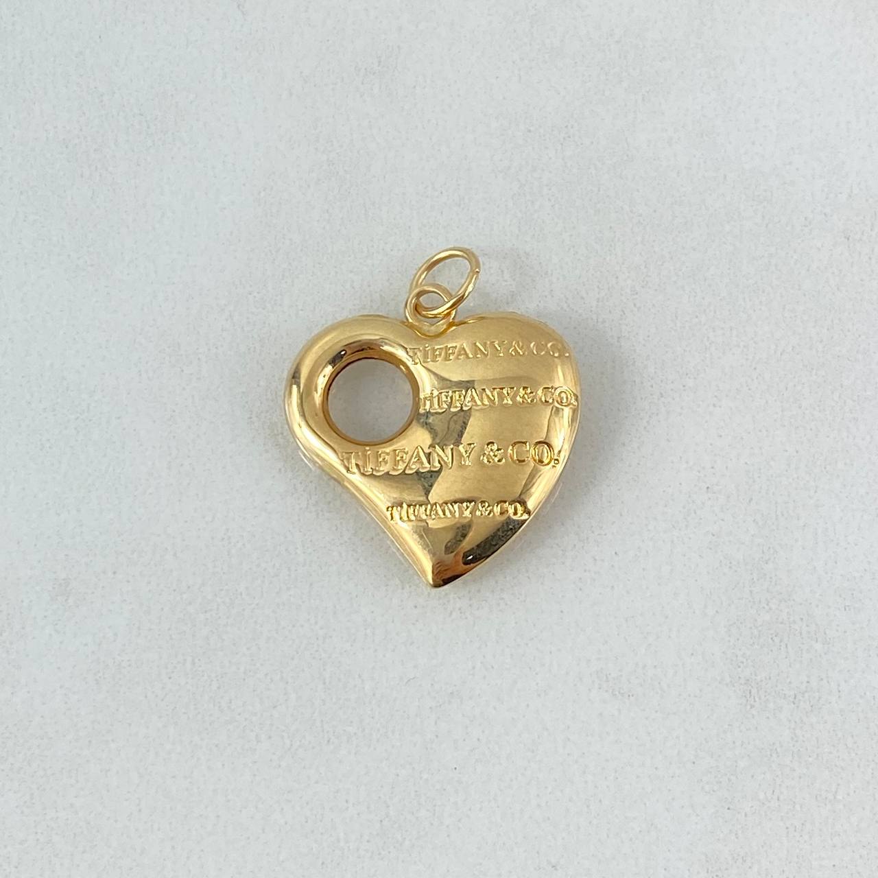 Pendant Heart Pierced 1.7gr / 2.5cm / Yellow Gold Stamped