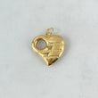 Pendant Heart Pierced 1.7gr / 2.5cm / Yellow Gold Stamped