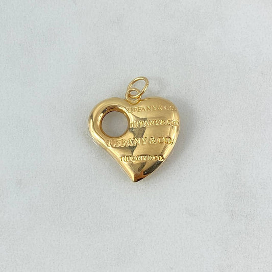 Pendant Heart Pierced 1.7gr / 2.5cm / Yellow Gold Stamped