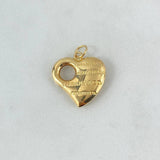 Pendant Heart Pierced 1.7gr / 2.5cm / Yellow Gold Stamped