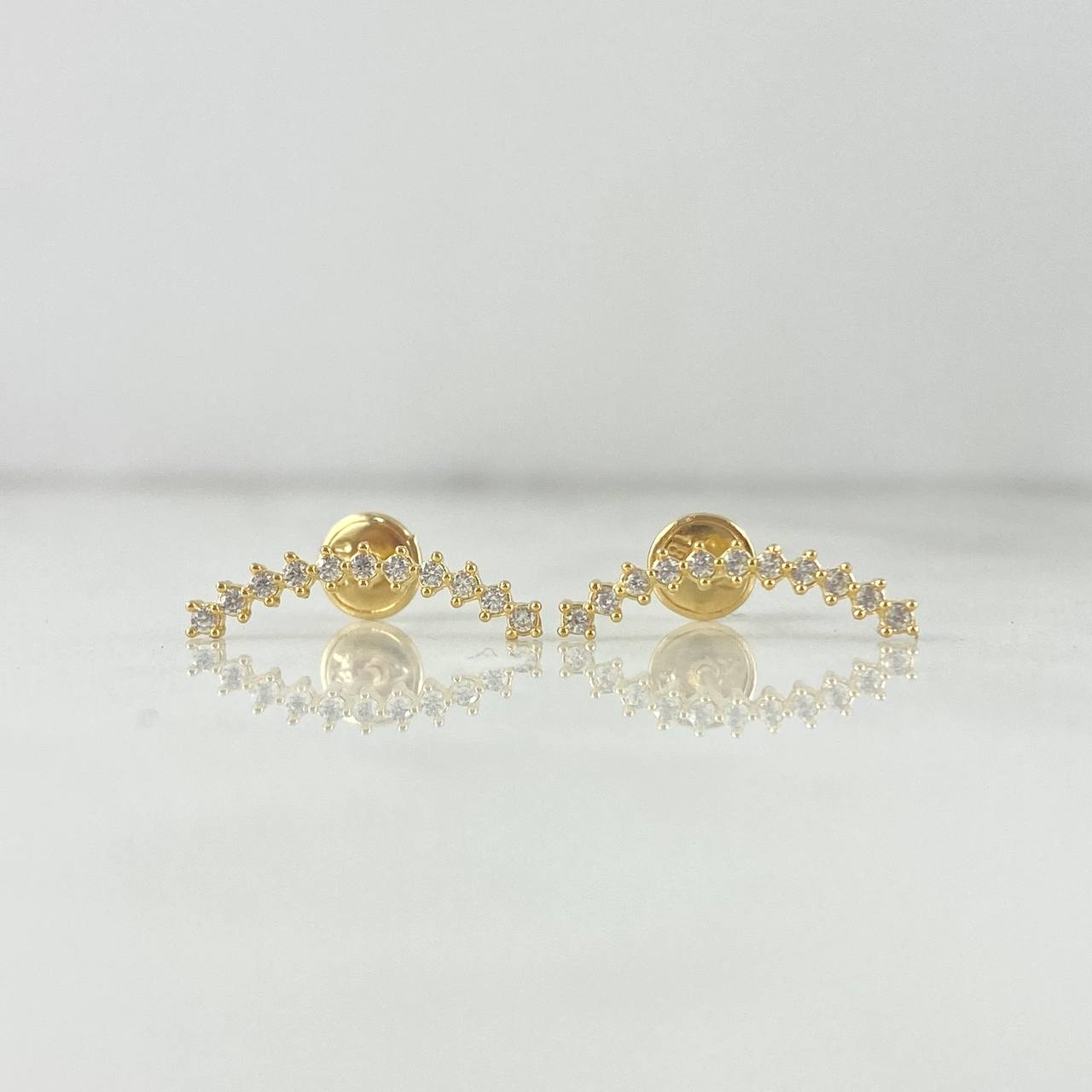 Stud Earrings Arch Star 0.8gr / 0.6in / 18K Gold