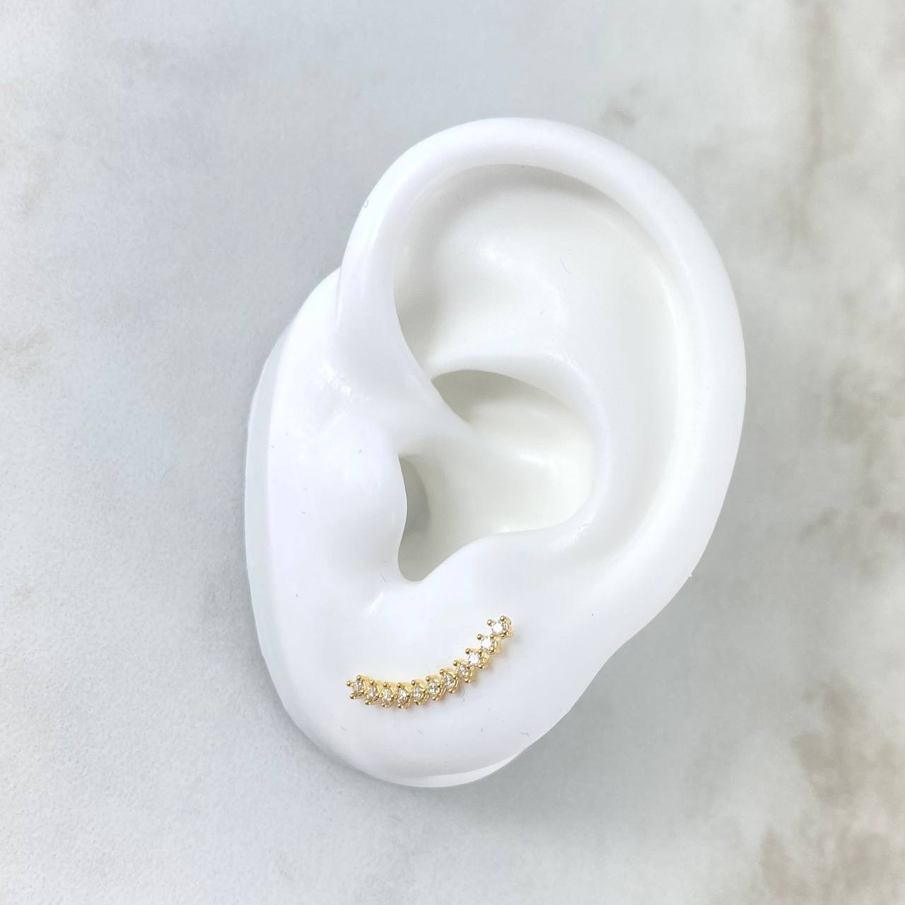 Stud Earrings Arch Star 0.8gr / 0.6in / 18K Gold