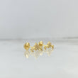Stud Earrings Orion Belt 1.2gr / White Zircons Yellow Gold