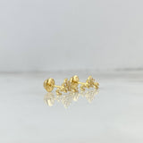 Stud Earrings Orion Belt 1.2gr / White Zircons Yellow Gold