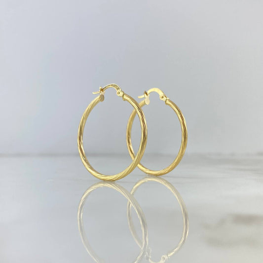 Hoop Earrings Lore 1.9gr / 3.1cm / Twisted Yellow Gold