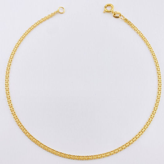 Tobillera China 2.45gr / 9 3/4 in / 2.2mm Oro Amarillo +1 18K