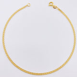 Tobillera China 2.5gr / 9 3/4 in / 2.2mm Oro Amarillo +1 18K ©