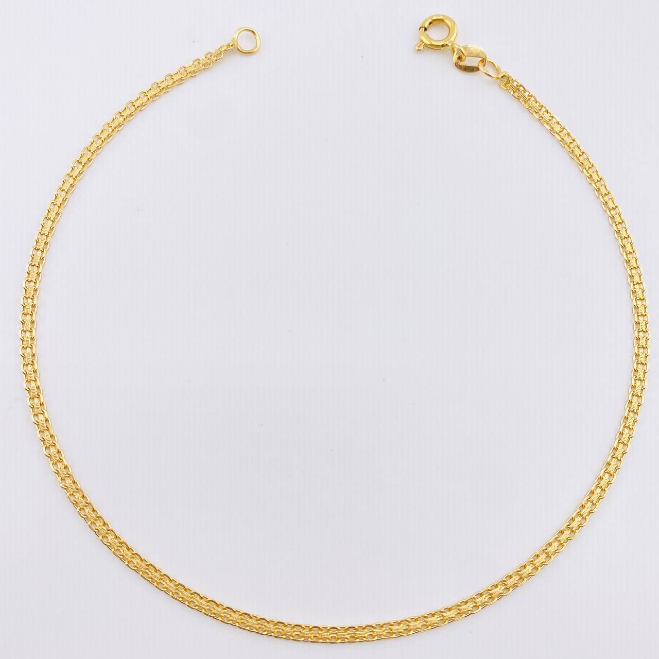 Tobillera China 2.5gr / 9 3/4 in / 2.2mm Oro Amarillo +1 18K