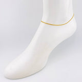 Tobillera China 2.45gr / 9 3/4 in / 2.2mm Oro Amarillo +1 18K ©