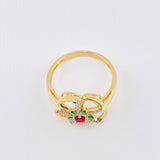 Anillo Flor 3.2gr / T7 1/4 / Oro Amarillo 18K ©