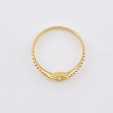 Anillo Trebol Dorado 1.55gr / T7 3/4 / Oro Amarillo Nac.Esp. 18K ©