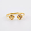 Anillo Doble Trebol 1.95gr / T7 3/4 / Oro Amarillo Nac.Esp. 18K ©