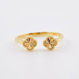 Anillo Doble Trebol 1.8gr / T6 / Oro Amarillo Nac.Esp. 18K *