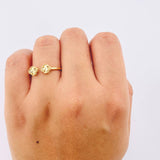 Anillo Doble Trebol 1.8gr / T6 / Oro Amarillo Nac.Esp. 18K *