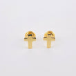 Cross Stud Earrings 0.72gr / 7.7mm Yellow Gold 18K ©