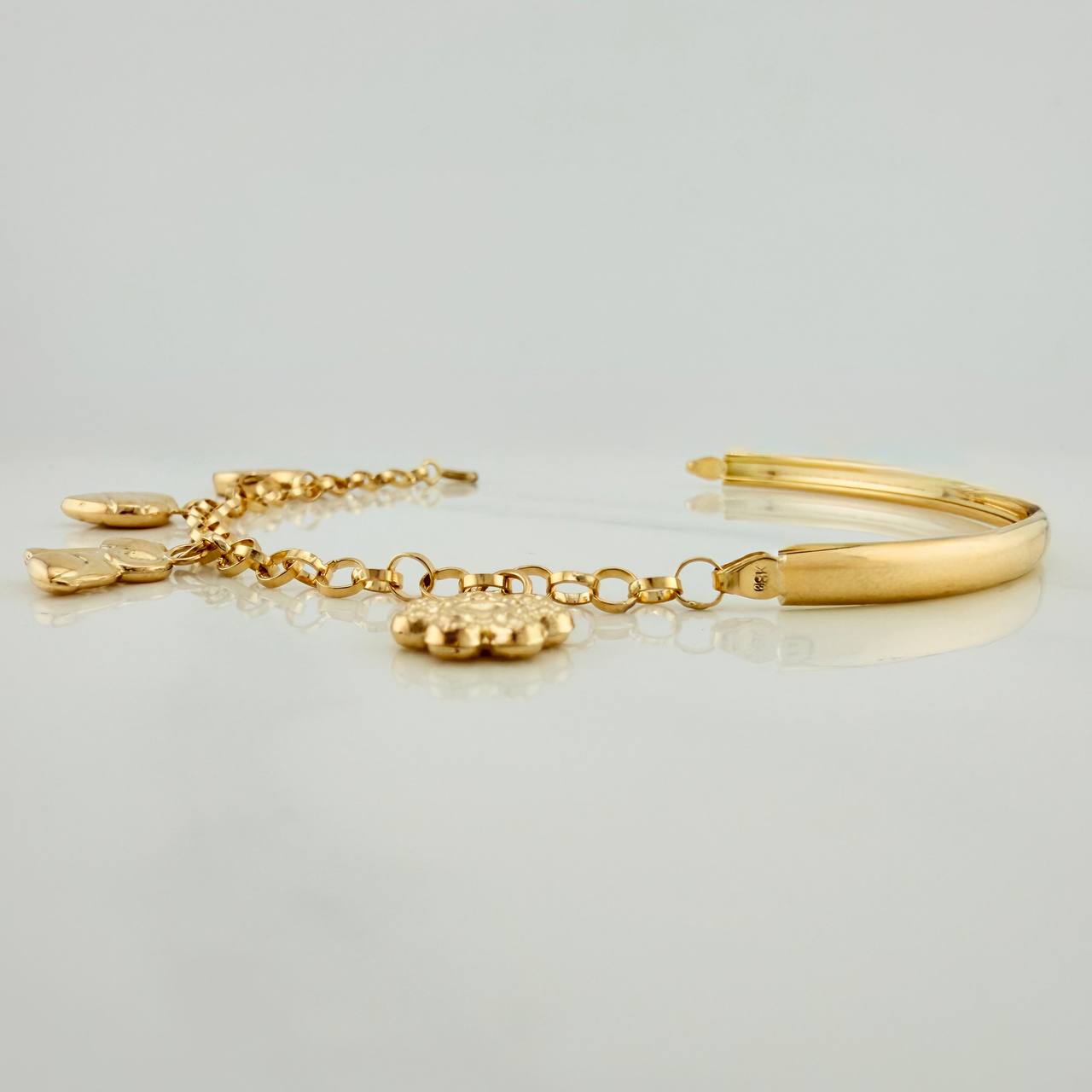 Pulso Charms 5.8gr / 7 in / 4mm Oro Amarillo 18K %