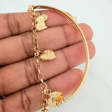 Pulso Charms 5.8gr / 7 in / 4mm Oro Amarillo 18K %