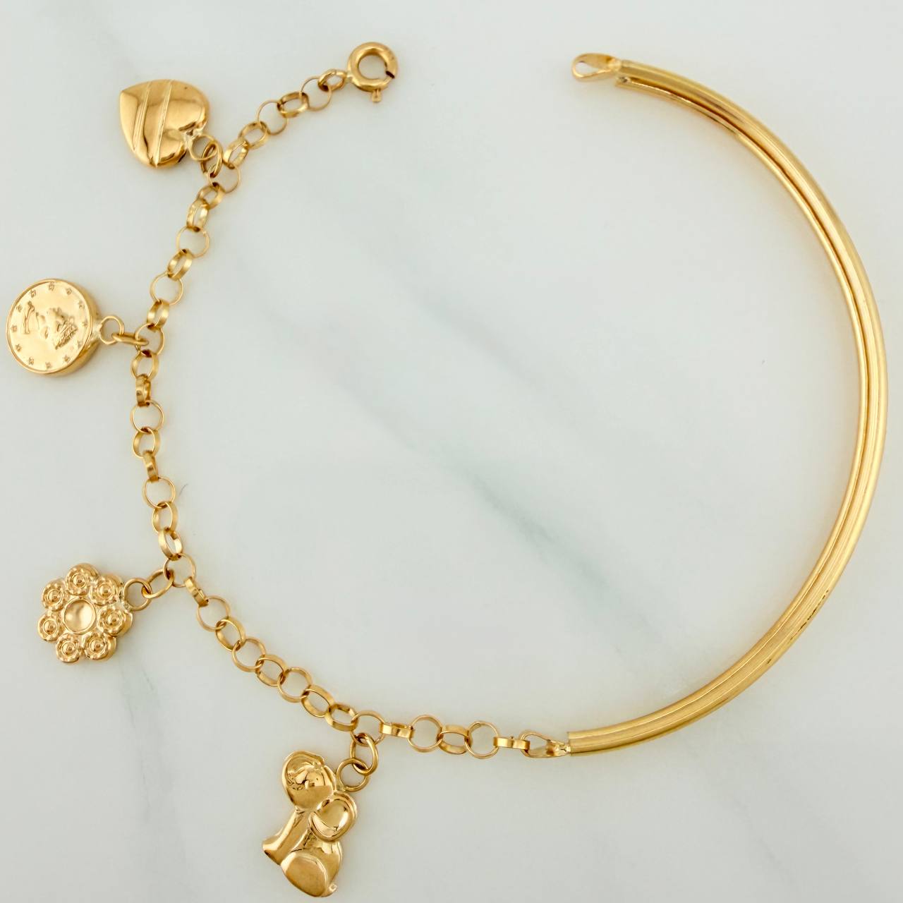 Pulso Charms 5.75gr / 6 3/4 in / 4mm Oro Amarillo 18K %