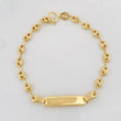 Bracelet Baby GC Rectangular Plate 1.8g / 6 in / 3.5mm Yellow Gold 18K