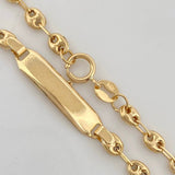 Bracelet Baby GC Rectangular Plate 1.8g / 6 in / 3.5mm Yellow Gold 18K