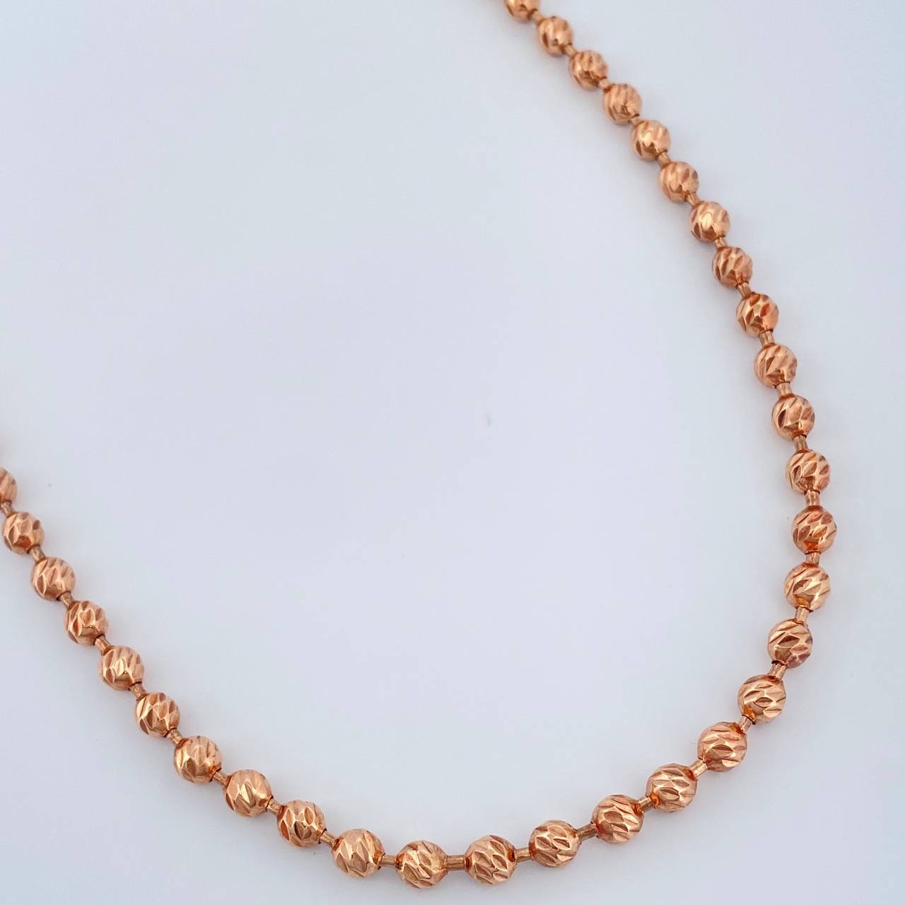 Cadena Militar 24.35gr / 23 3/4 in / 4mm Oro Rosa 18K %