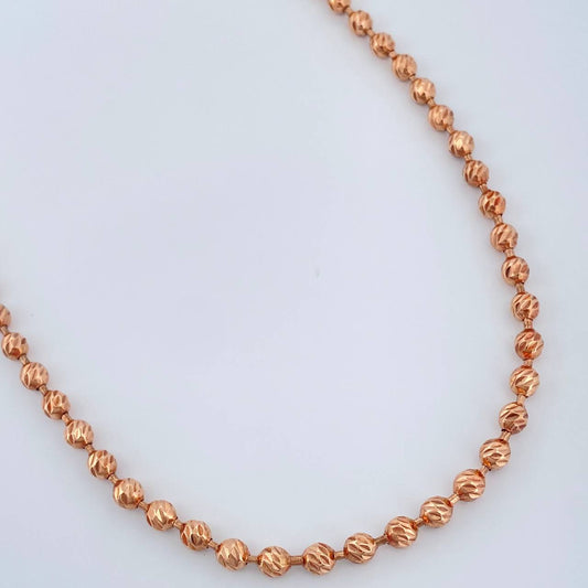 Cadena Militar 24.35gr / 23 3/4 in / 4mm Oro Rosa 18K %