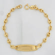 Bracelet Baby GC Oval 1.9g / 6 in / 3.57mm Yellow Gold 18K