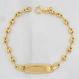 Bracelet Baby GC Oval 1.9g / 6 in / 3.57mm Yellow Gold 18K