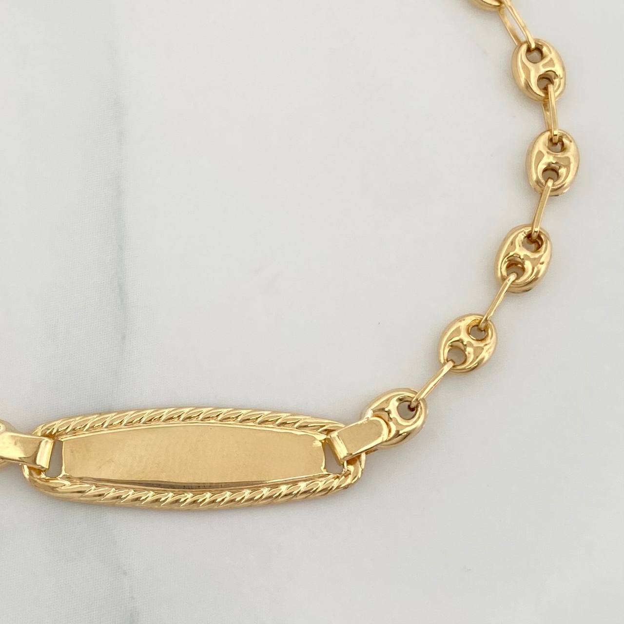 Bracelet Baby GC Oval 1.9g / 6 in / 3.57mm Yellow Gold 18K