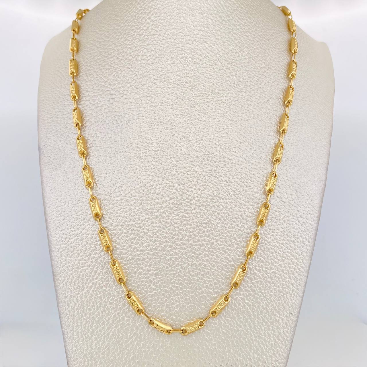 Cadena Rustica Tribal 10.4g / 24 in / 3.45mm Oro Amarillo 18K